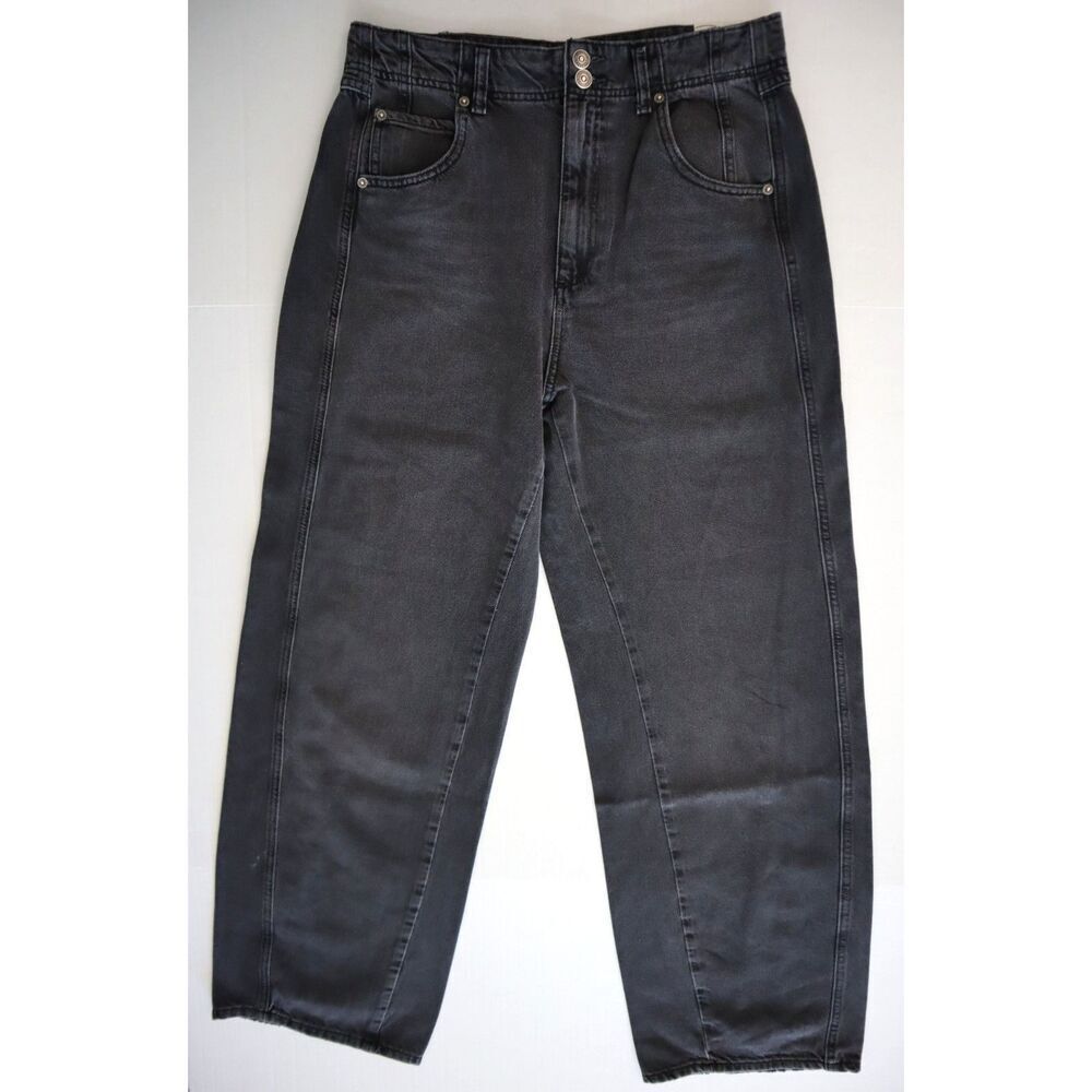 We The Free x FP OB2053239 Women's Sz 32 Black Aster Straight-Leg Jeans